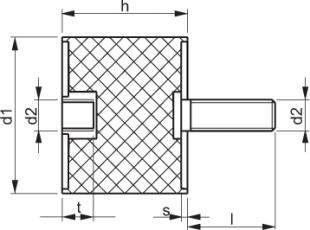 Wibroizolator Typu B Rys